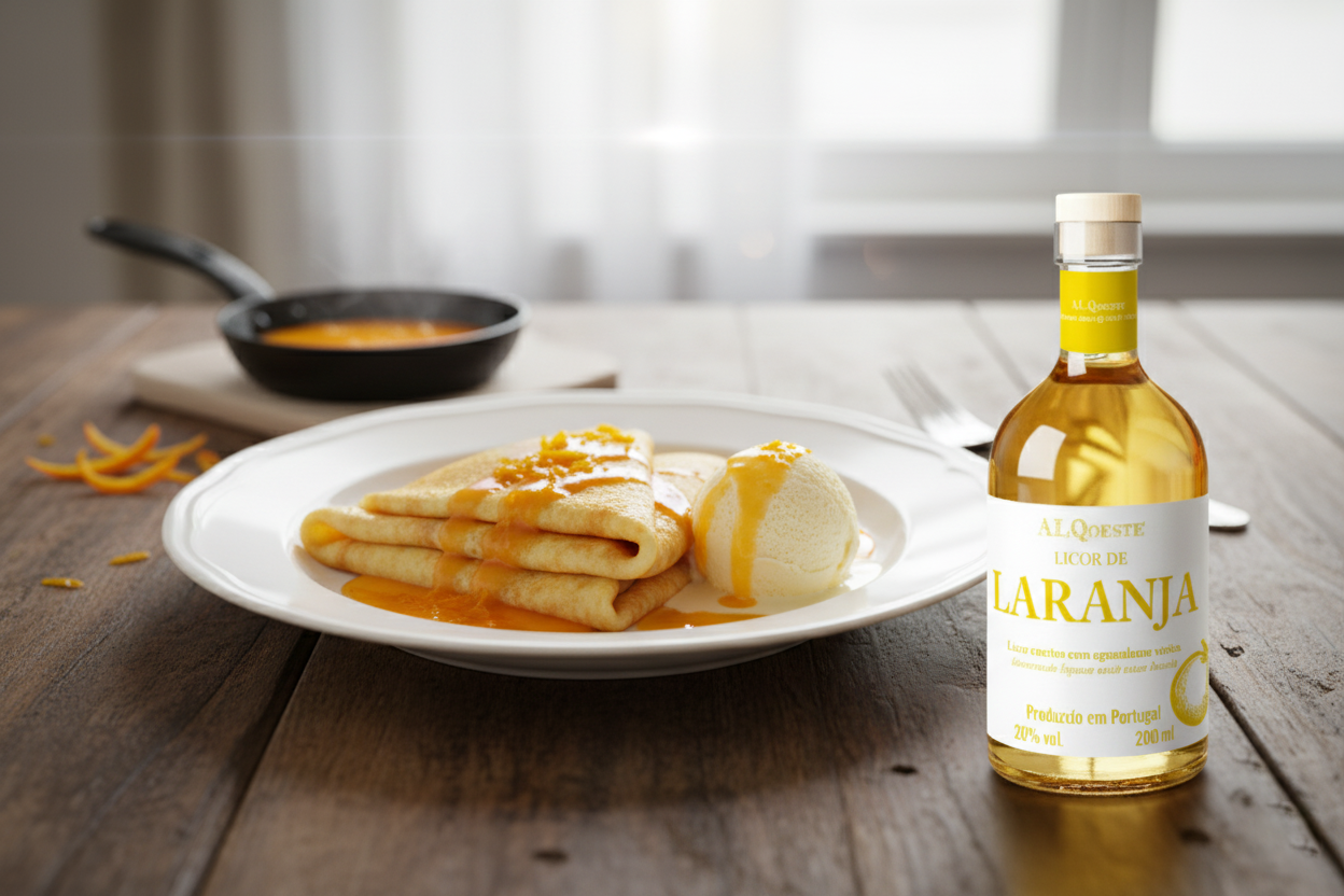 Crepes de Laranja (tipo Suzette, sem flambar)